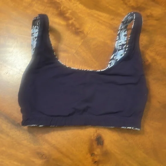 JCrew New Balance sports bra in blue leopard print​​ - Picture 3 of 5